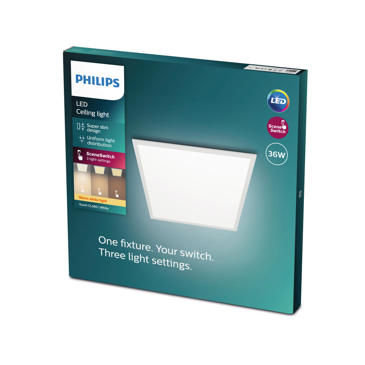 LED-DECKENLEUCHTE   - Weiß, KONVENTIONELL, Kunststoff (60/4,2/60cm) - Philips