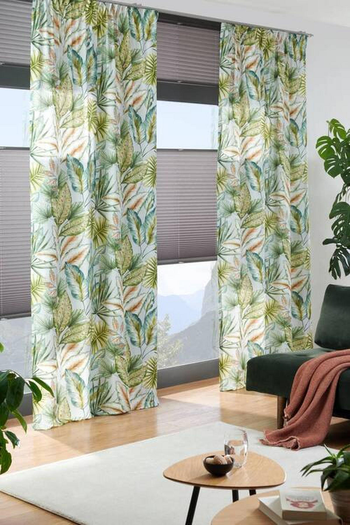 DEKOSTOFF per lfm blickdicht  - Grün, KONVENTIONELL, Textil (26/10/72cm) - Esposa