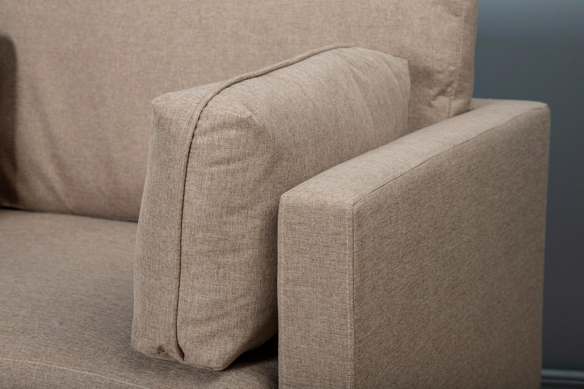 SESSEL in Textilgeflecht Schwarz, Hellbraun  - Hellbraun/Schwarz, Design, Kunststoff/Textil (110/84/86cm) - Livetastic