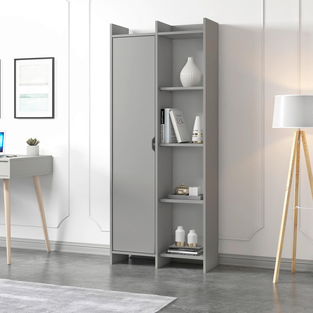 HYLLA i 70/180/30 cm grå  - grå, Design, trämaterial (70/180/30cm) - Livetastic