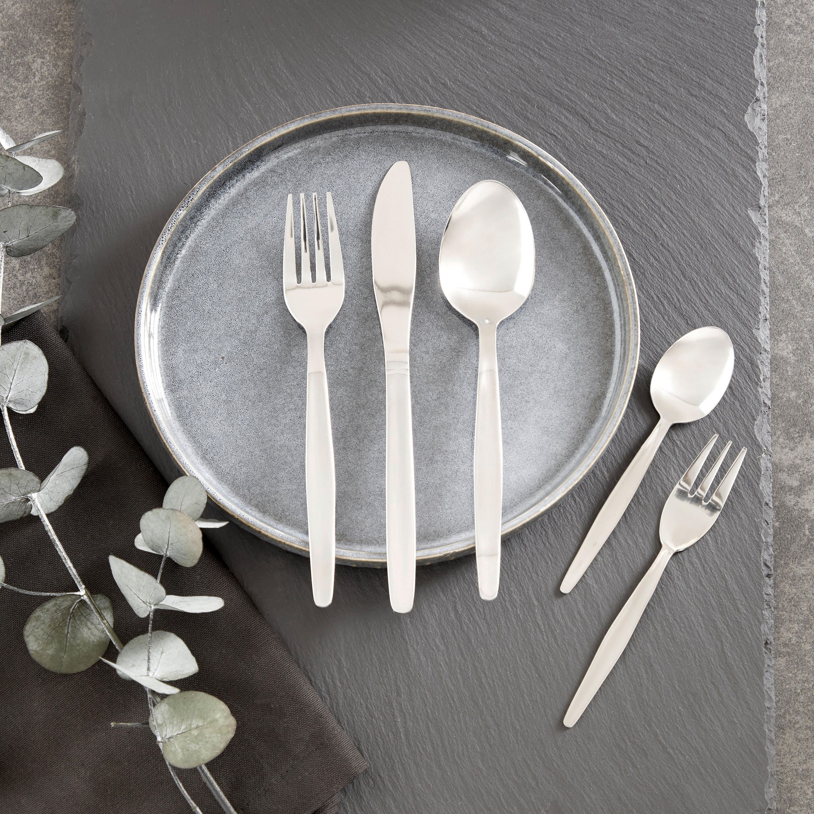 LINGURIțĂ DE CAFEA - culoare inox, Design, metal (13,2cm) - Luca Bessoni