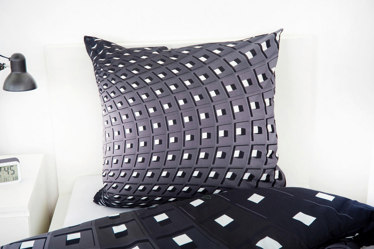 JUGENDBETTWÄSCHE Renforcé 135/200 cm  - Schwarz/Weiß, Trend, Textil (135/200cm) - Herding