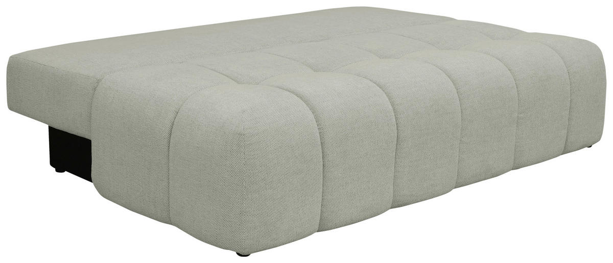 BOXSPRINGSOFA in Chenille Greige  - Greige/Schwarz, MODERN, Kunststoff/Textil (210/72/105cm) - Cantus