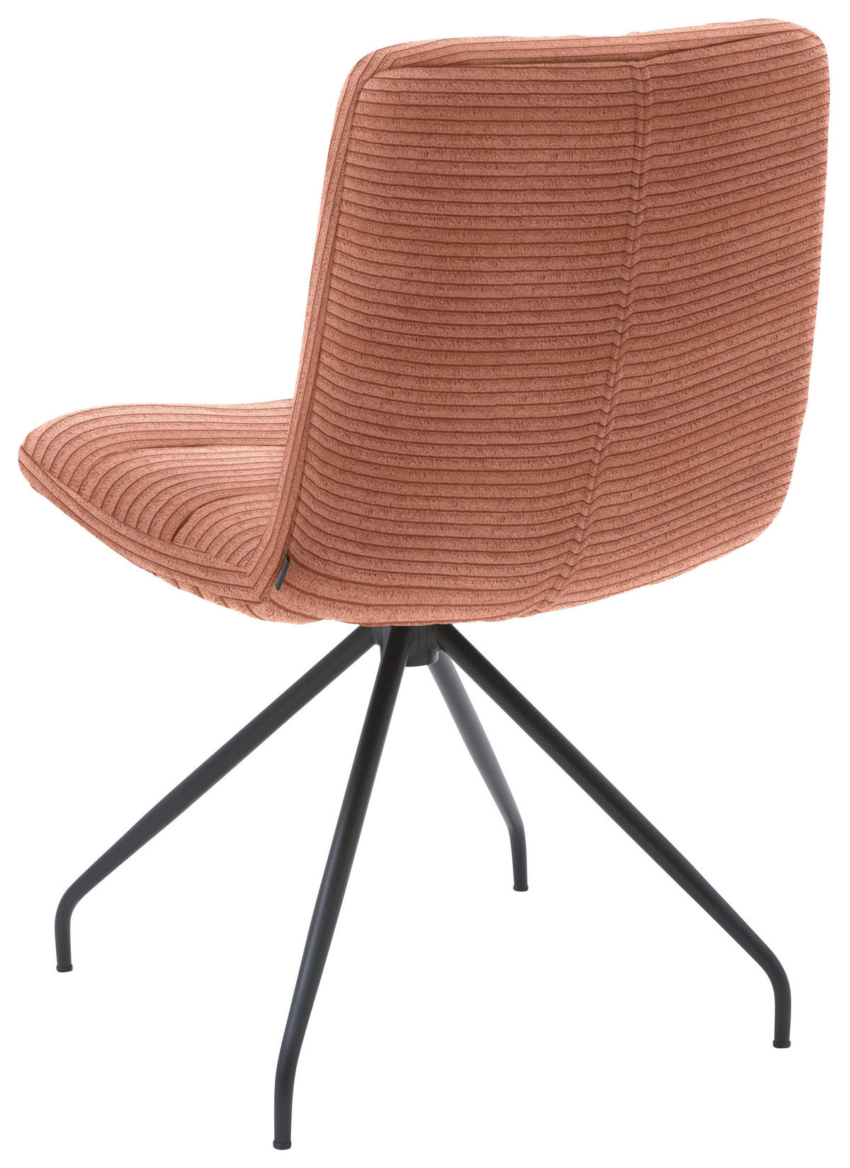 STUHL  in Cord  - Rostfarben/Schwarz, Design, Textil/Metall (52/88/66cm) - Dieter Knoll