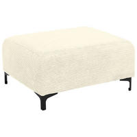 HOCKER in Textil Creme  - Creme/Schwarz, Konventionell, Textil/Metall (99/46/77cm) - Carryhome