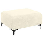 HOCKER in Textil Creme  - Creme/Schwarz, KONVENTIONELL, Textil/Metall (99/46/77cm) - Carryhome