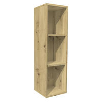 BABYUNTERSTELLREGAL  - Schwarz/Eiche Artisan, Basics, Holzwerkstoff/Kunststoff (25/89/25cm)