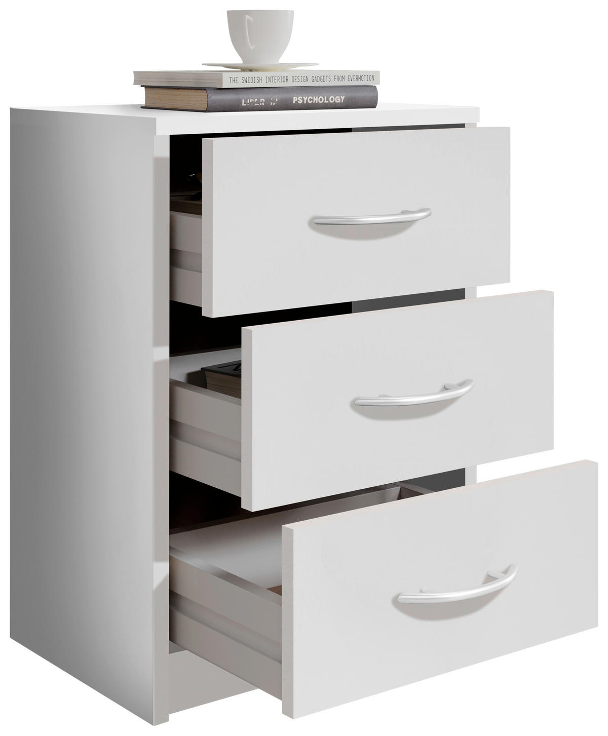 NACHTTISCH 38,5/54/28,2 cm  Weiss  - Weiss, Basics (38,5/54/28,2cm) - P & B