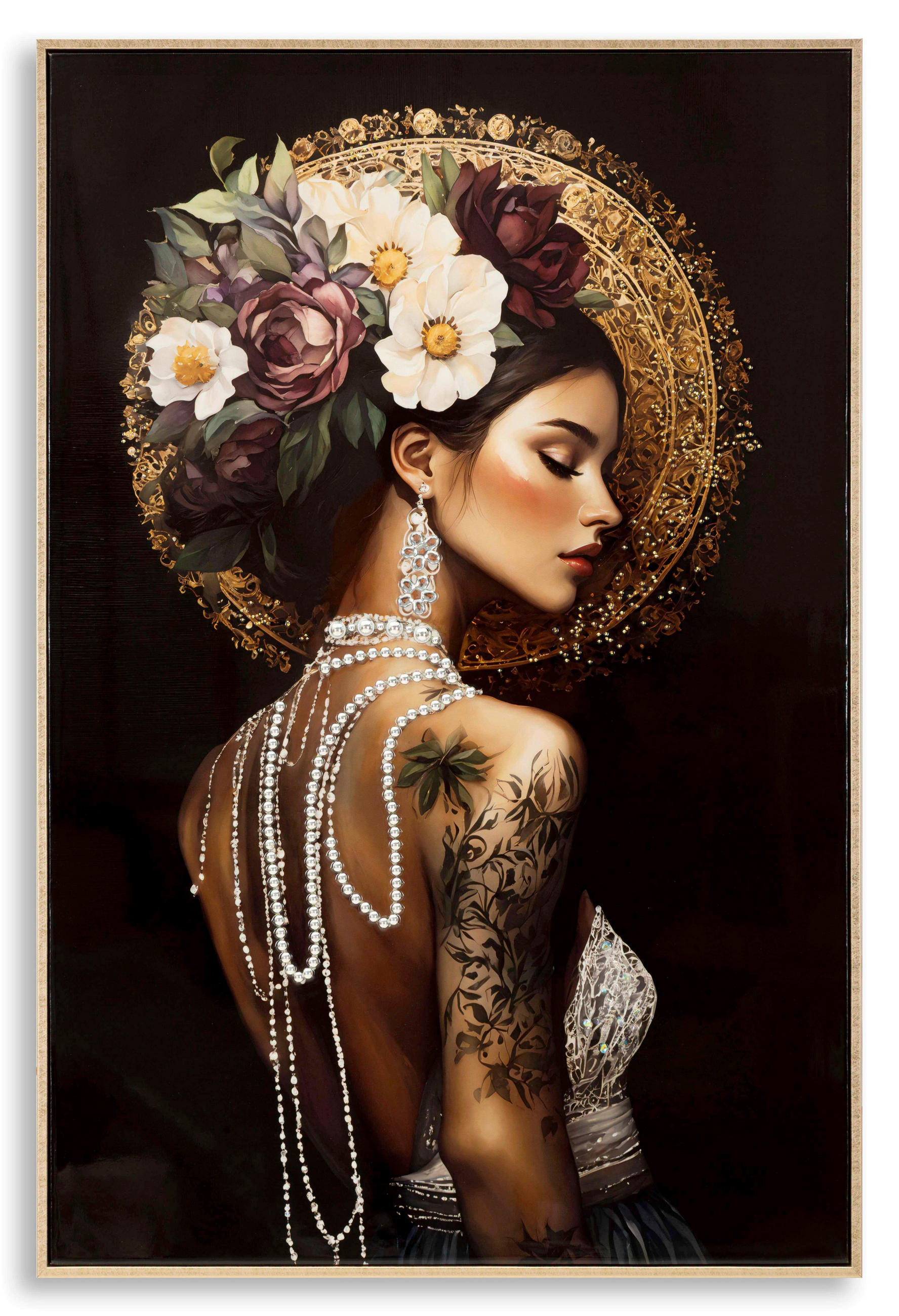 LEINWANDBILD Frauen  - Goldfarben, Basics, Holz/Kunststoff (62/92/3.5cm)