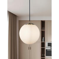 HÄNGELEUCHTE Atom 33/120 cm   - Messingfarben, KONVENTIONELL, Glas/Metall (33/120cm) - Searchlight