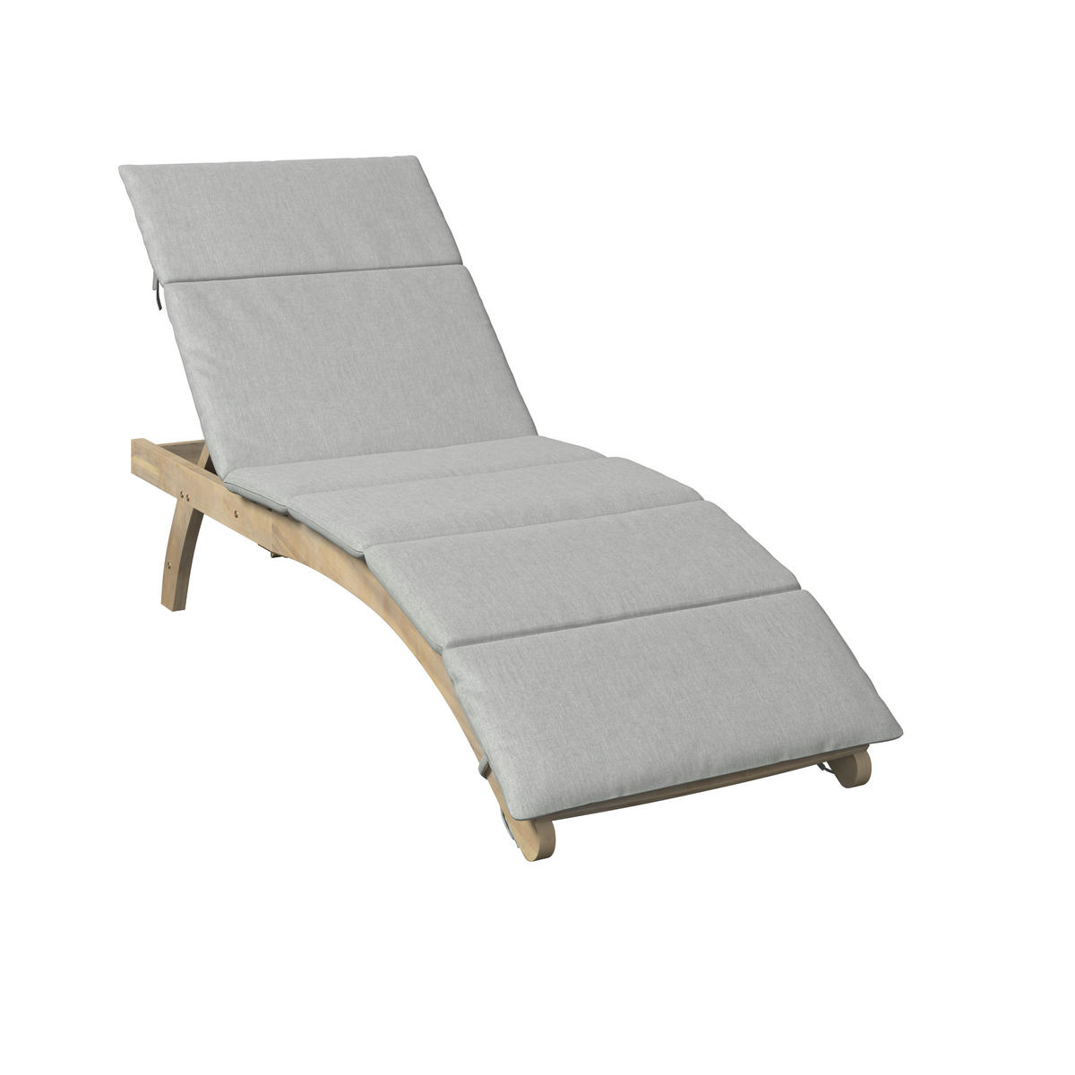 GARTENLIEGE 170/55/54 cm  - Akaziefarben, Natur, Holz/Kunststoff (170/55/54cm) - Ambia Garden