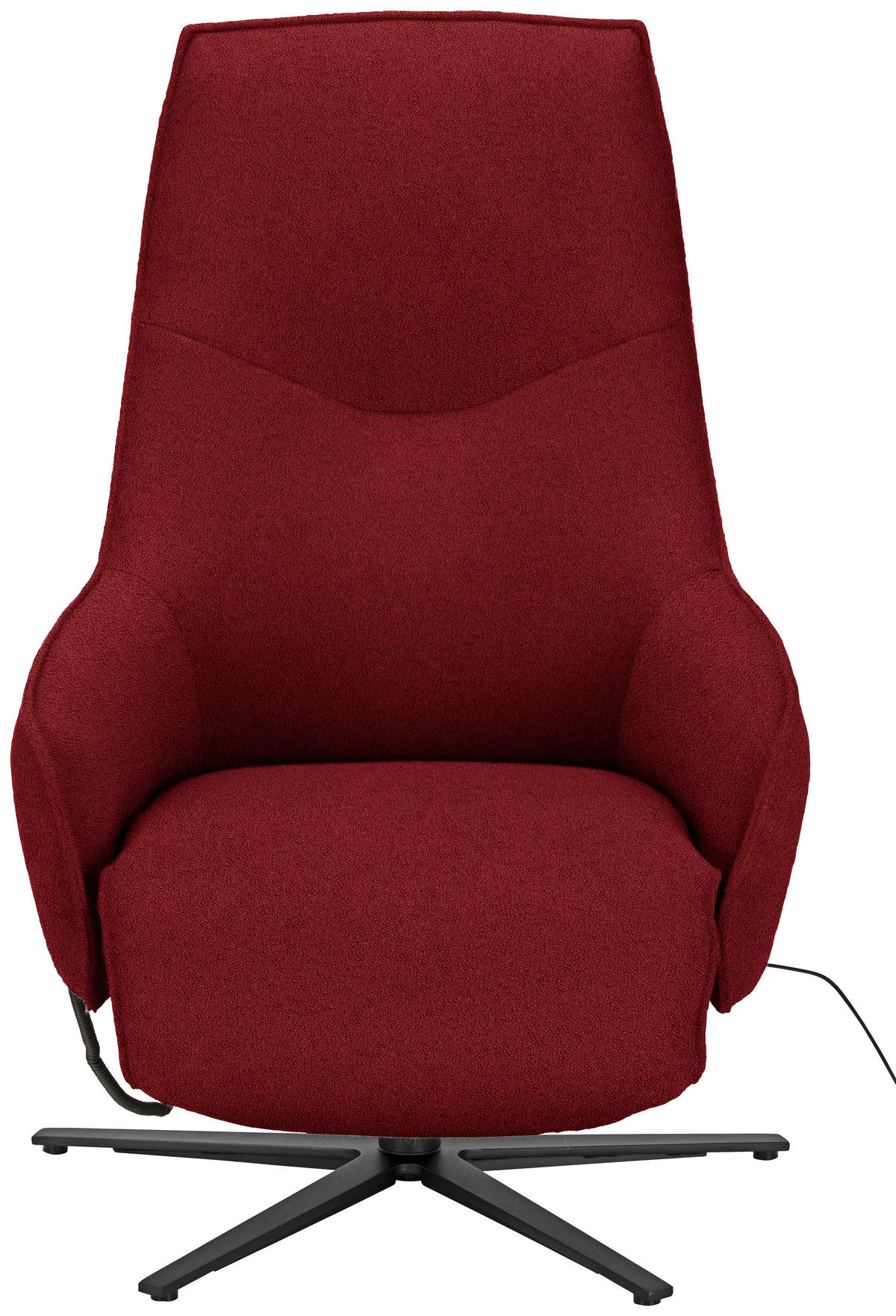 RELAXSESSEL in Textil Rot  - Anthrazit/Rot, Design, Textil/Metall (70/112/85cm) - Himolla