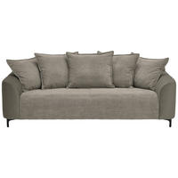 3-SITZER-SOFA in Cord, Velours Braun  - Schwarz/Braun, Konventionell, Textil/Metall (228/84/99cm) - Carryhome