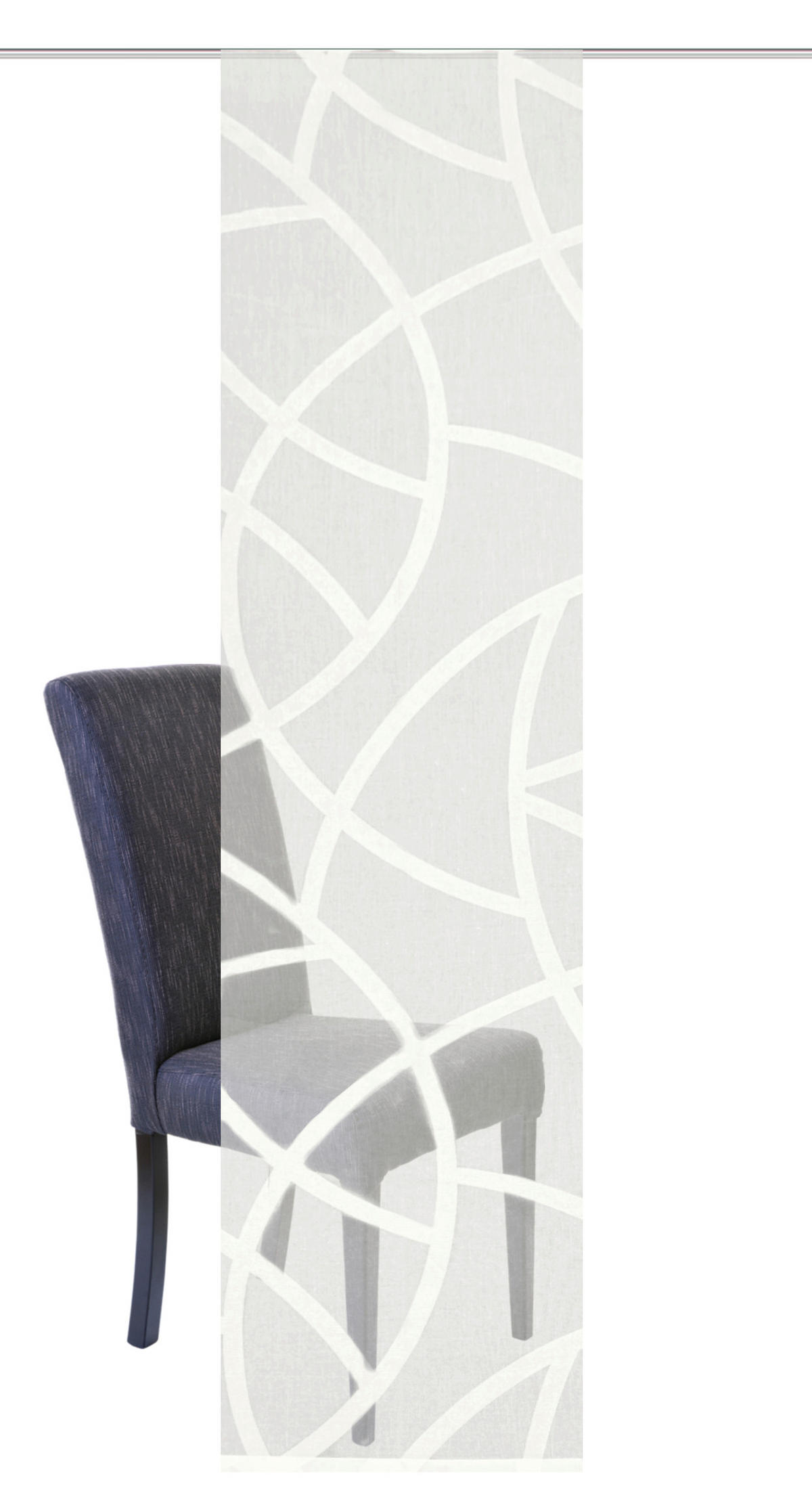 FLÄCHENVORHANG in Weiß halbtransparent  - Weiß, Design, Textil (60/245cm)