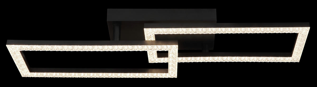 LED SVJETILJKA STROPNA SAPENA  - prozirno/crna, Design, metal/plastika (61,5/19,5/9,3cm)