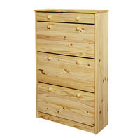 SKOSKÅP - naturfärgad, Natur, trä (80/128/27cm) - Livetastic