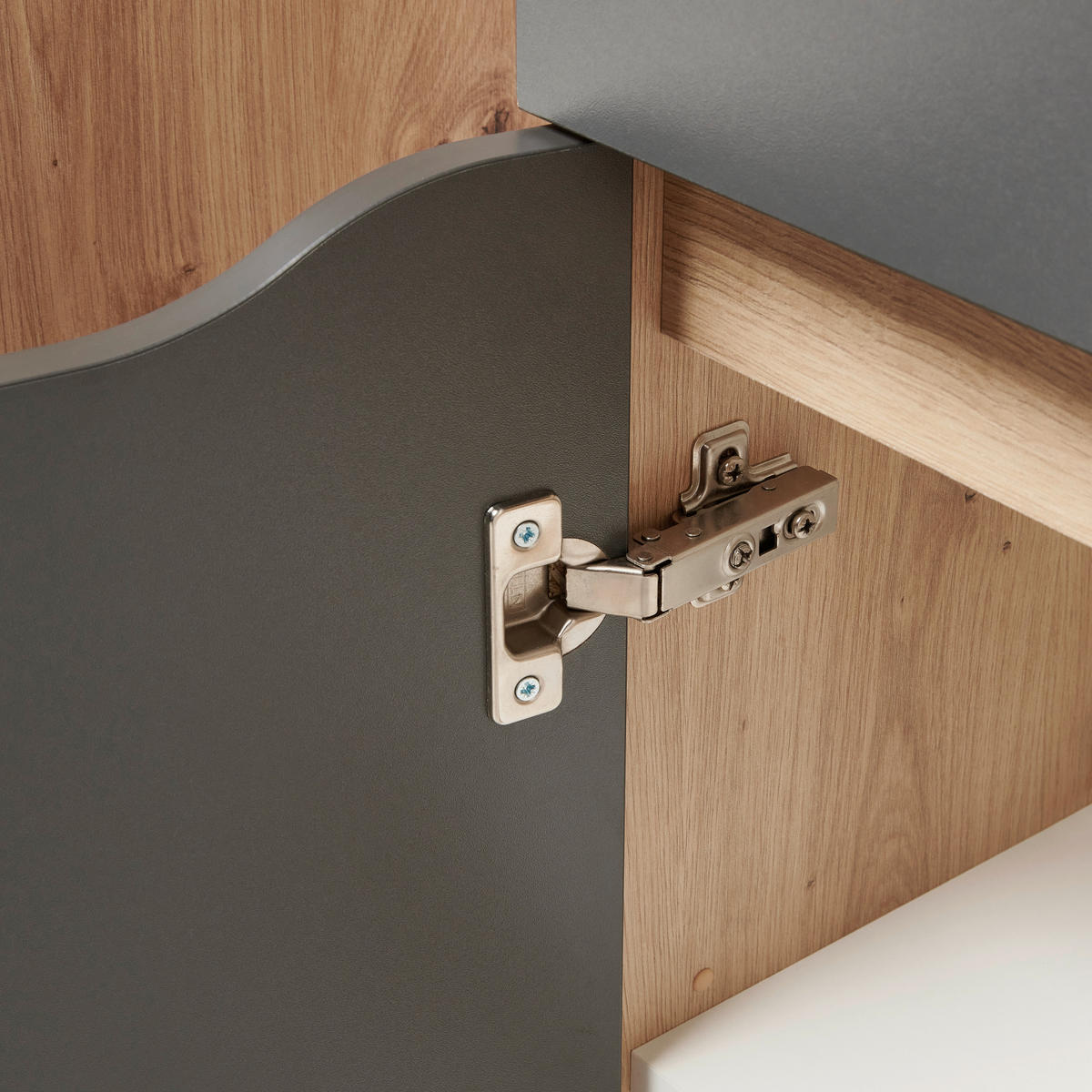 UNTERSCHRANK 40/102/30 cm   - Eichefarben/Anthrazit, MODERN, Holzwerkstoff/Kunststoff (40/102/30cm) - MID.YOU