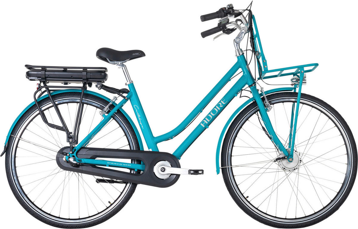 ELEKTROFAHRRAD ALU CITY 148E 28 Zoll  - Blau, Basics, Metall (180/70/100cm)