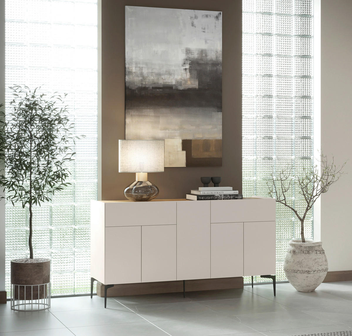 TV KOMODA kašmir  - kašmir, Dizajnerski, metal/pločasti materijal (206/57/47cm) - Voleo