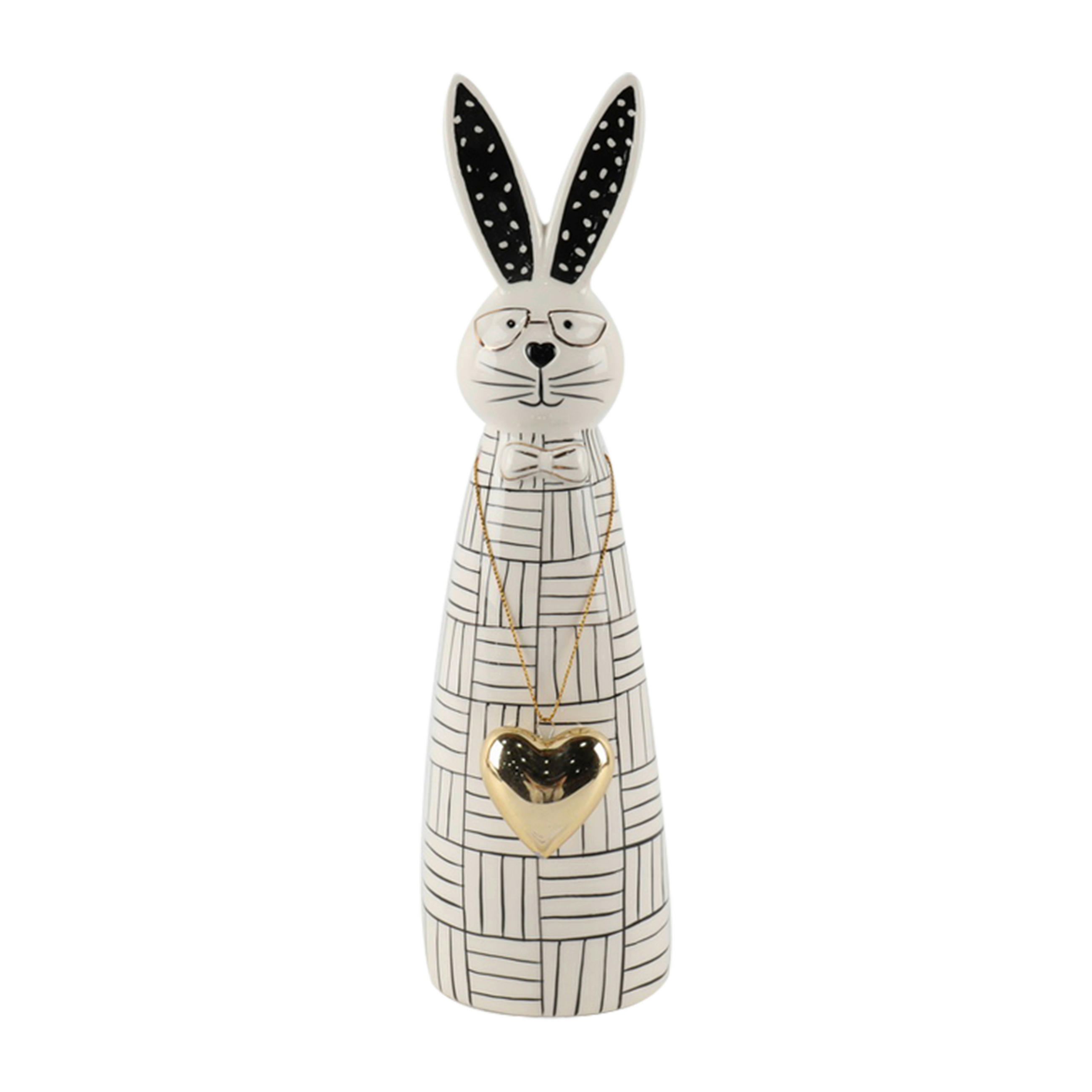 DEKOHASE - Goldfarben/Schwarz, LIFESTYLE, Keramik (9,3/30/8,3cm)