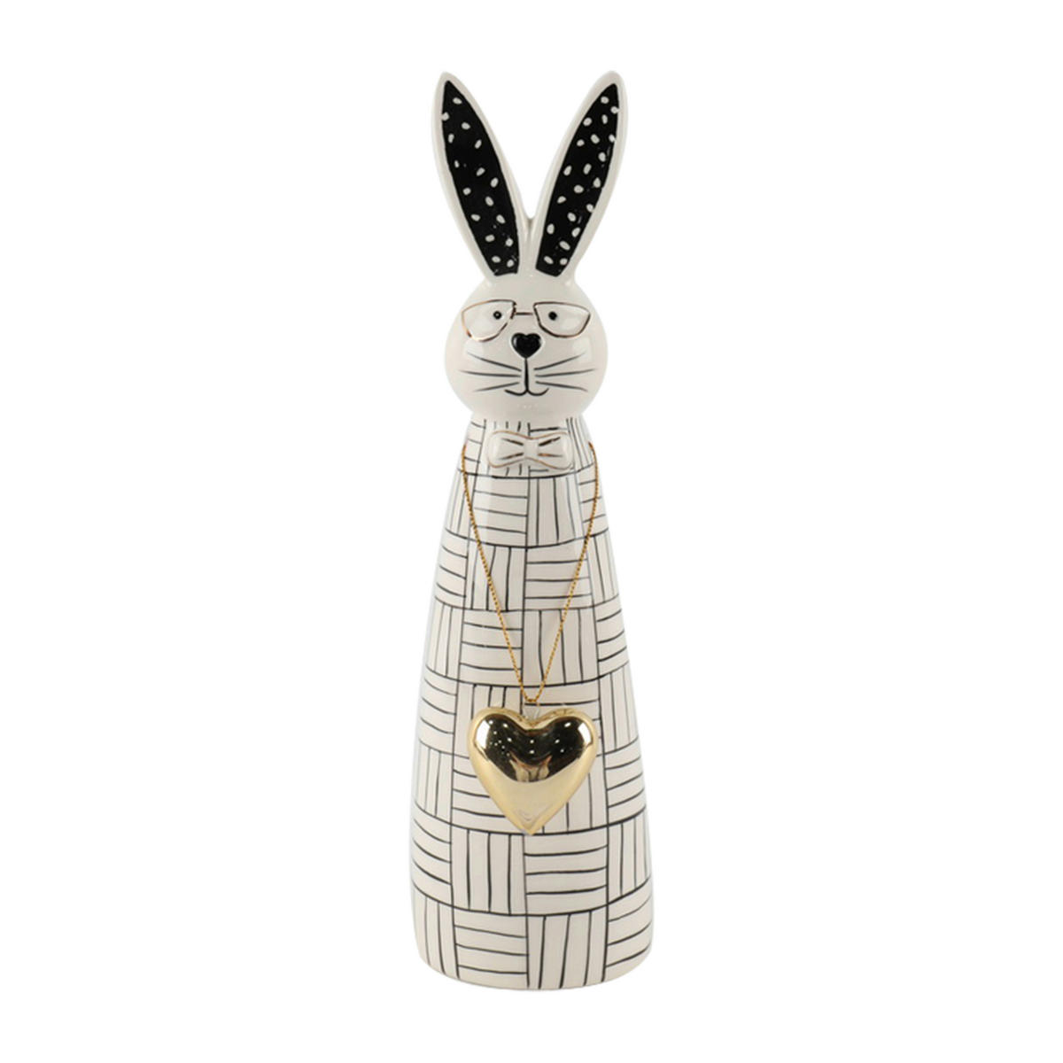 DEKOHASE - Goldfarben/Schwarz, LIFESTYLE, Keramik (9,3/30/8,3cm)