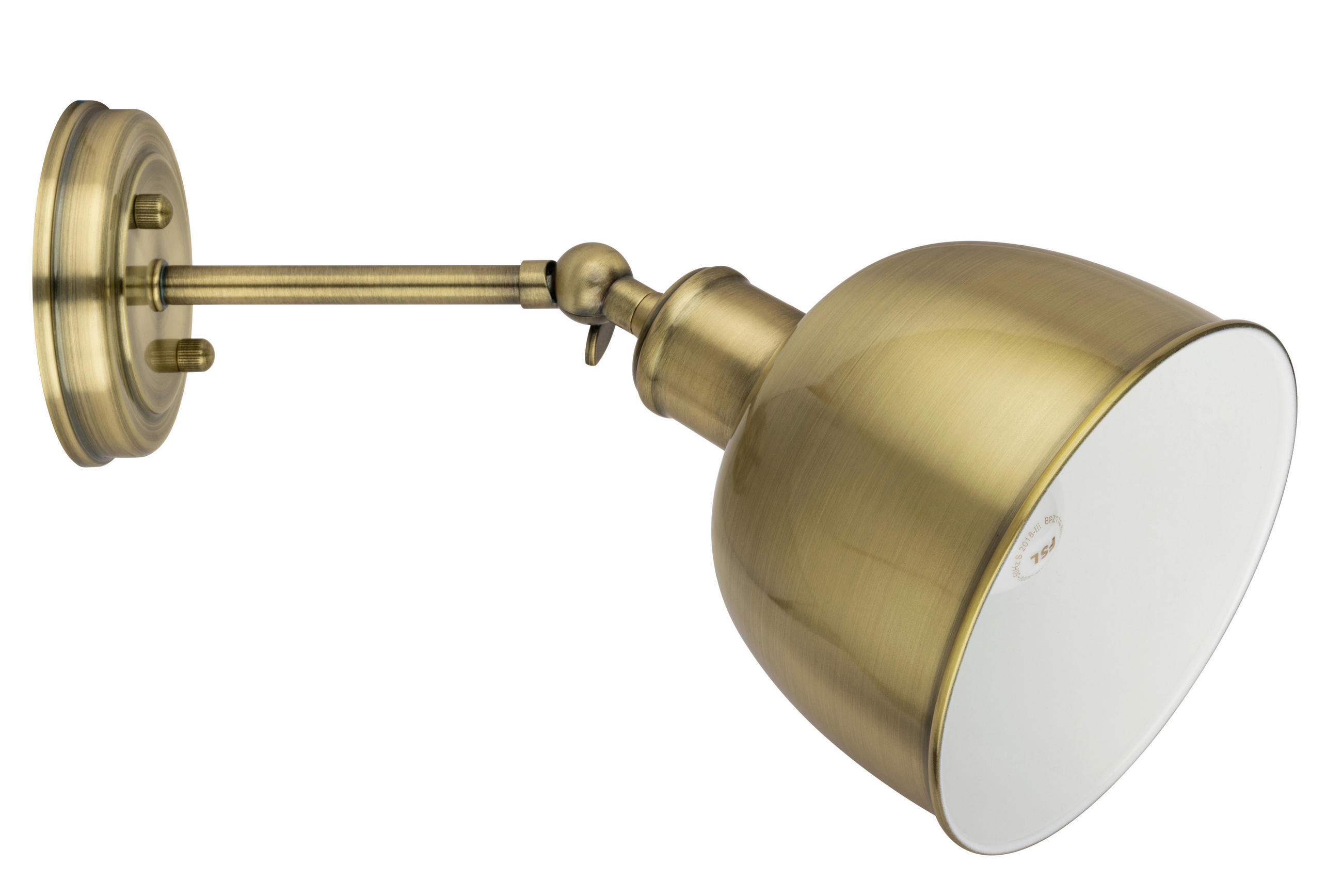 WANDLEUCHTE 25/15,5/25 cm  - Messingfarben, Trend, Metall (25/15,5/25cm) - Collett's Monde