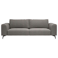 VIERSITZER-SOFA in beflockt Dunkelgrau  - Dunkelgrau/Schwarz, Design, Holz/Textil (302/87/88cm) - MID.YOU