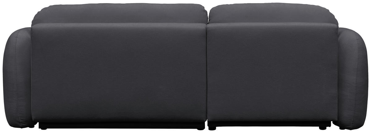 ECKSOFA VELU Graphitfarben Chenille  - Schwarz/Graphitfarben, Design, Textil (175cm) - MID.YOU