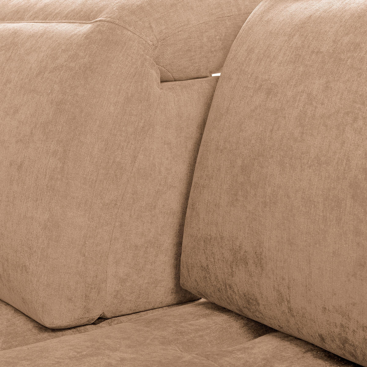 ECKSOFA  Webstoff Rotbraun  - Rotbraun/Schwarz, Design, Textil/Metall (268/195cm) - Livetastic