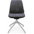 STUHL  in Aluminium Bouclé Metall, Textil  - Lavagrau/Creme, Design, Textil/Metall (46/81,5-84,5/55cm) - Johann Jakob