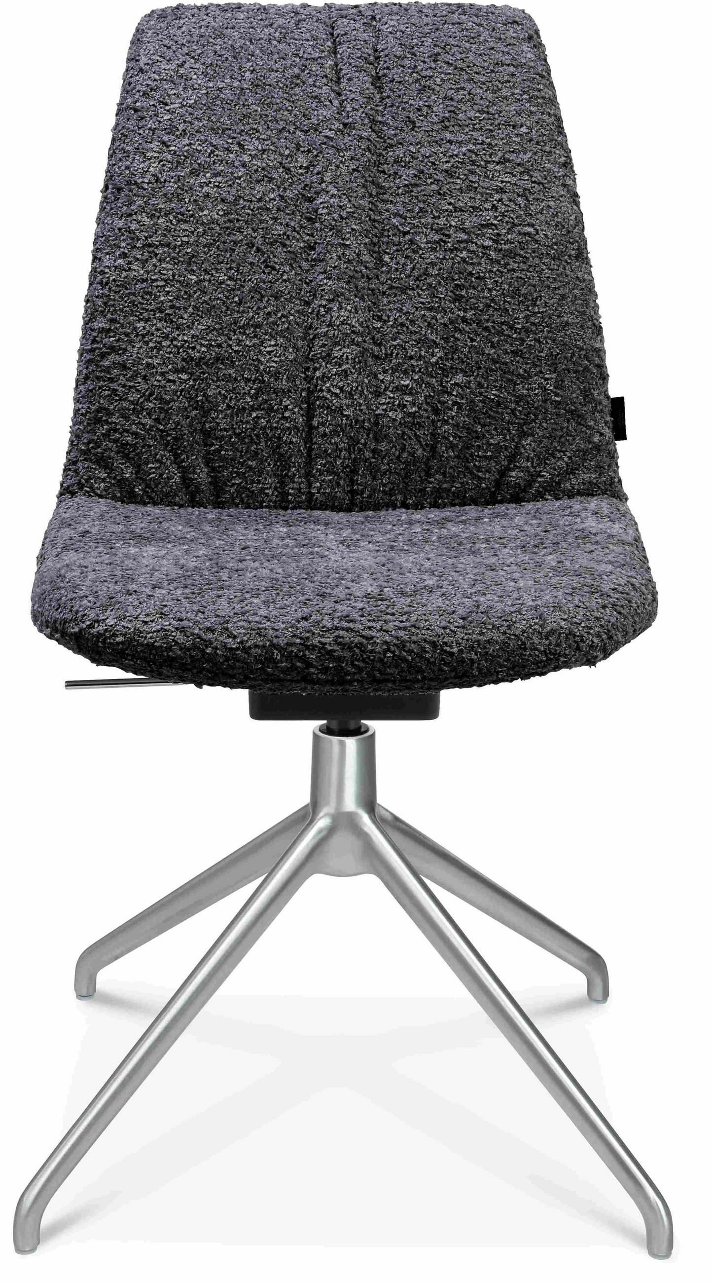 STUHL  in Aluminium Bouclé  - Lavagrau/Creme, Design, Textil/Metall (46/81,5-84,5/55cm) - Johann Jakob