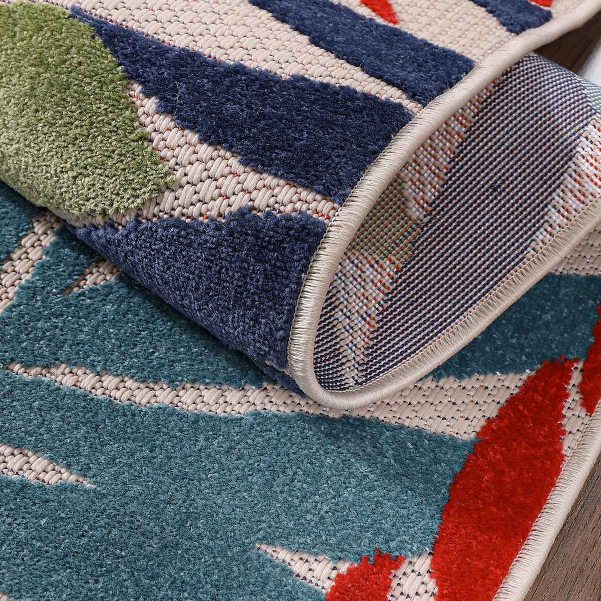 STAZA 80/200 cm   plava, zelena  Floral  - zelena/plava, Lifestyle, tekstil/plastika (80/200cm)