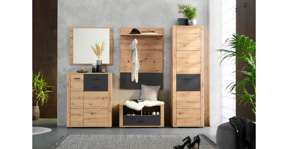 GARDEROBE  in 230/195/45 cm  - Anthrazit/Eiche Artisan, KONVENTIONELL, Glas/Holzwerkstoff (230/195/45cm) - Xora