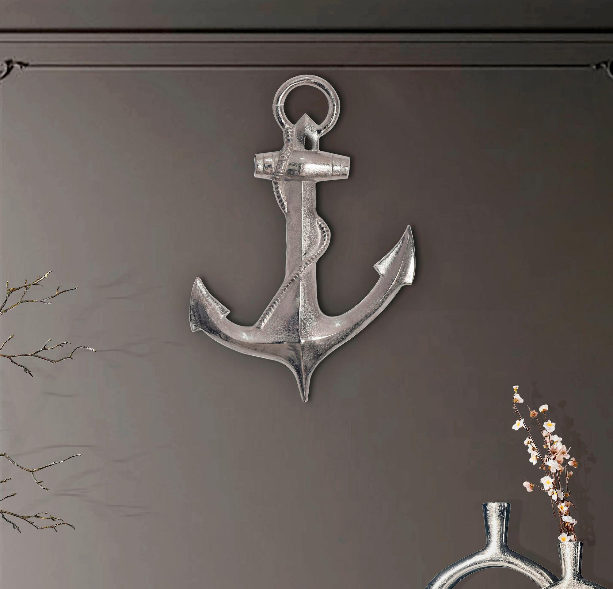WANDDEKO  - Silberfarben, Design, Metall (47/70/4cm) - Livetastic