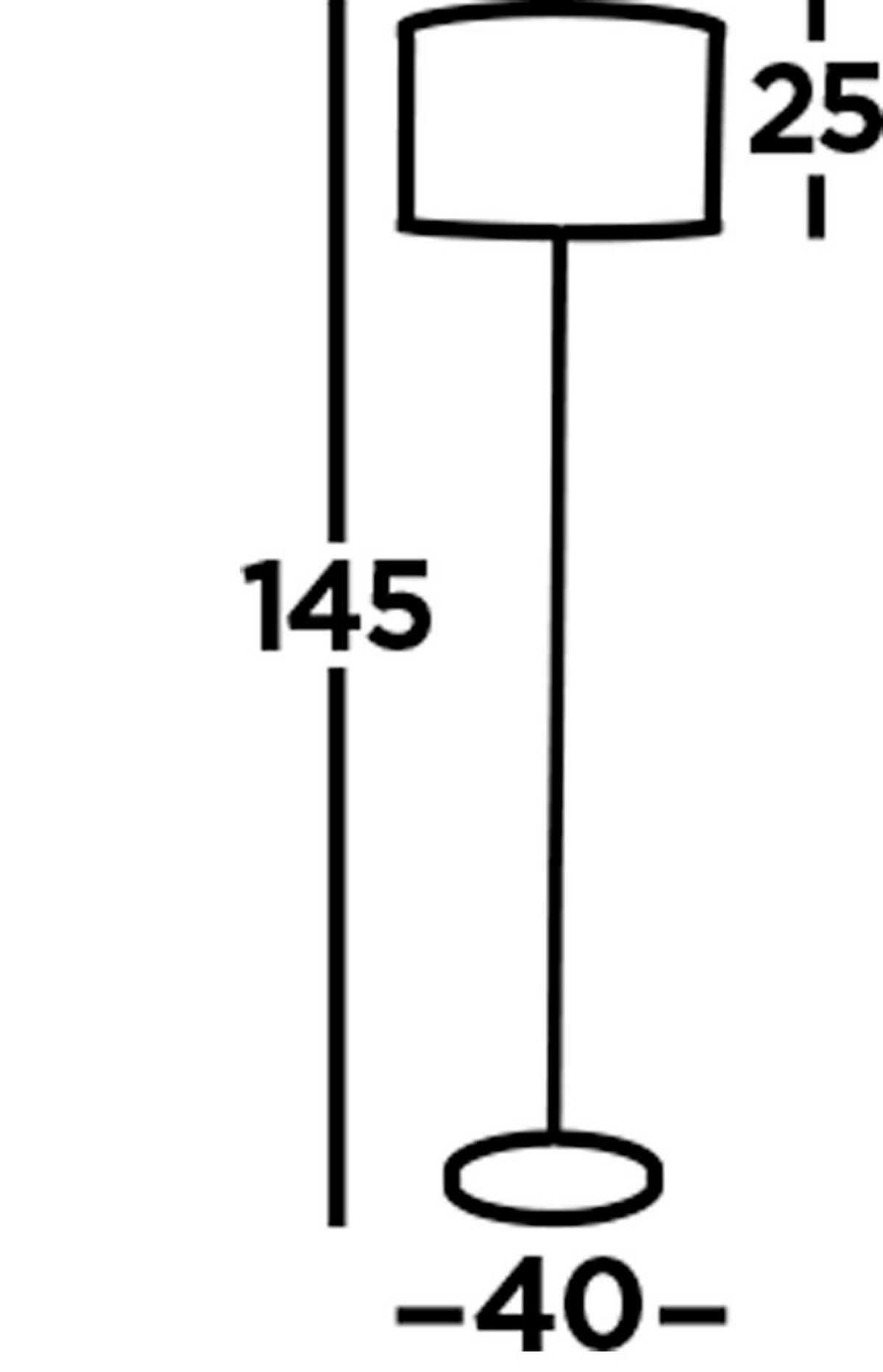STOJEČA SVETILKA  Fishnet   40/40/145 cm          - zlate barve/črna, Design, kovina/umetna masa (40/40/145cm)