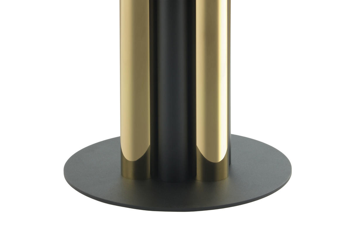 BEISTELLTISCH 46/46/52 cm Goldfarben rund  - Goldfarben, Design, Glas/Metall (46/46/52cm) - Kayoom