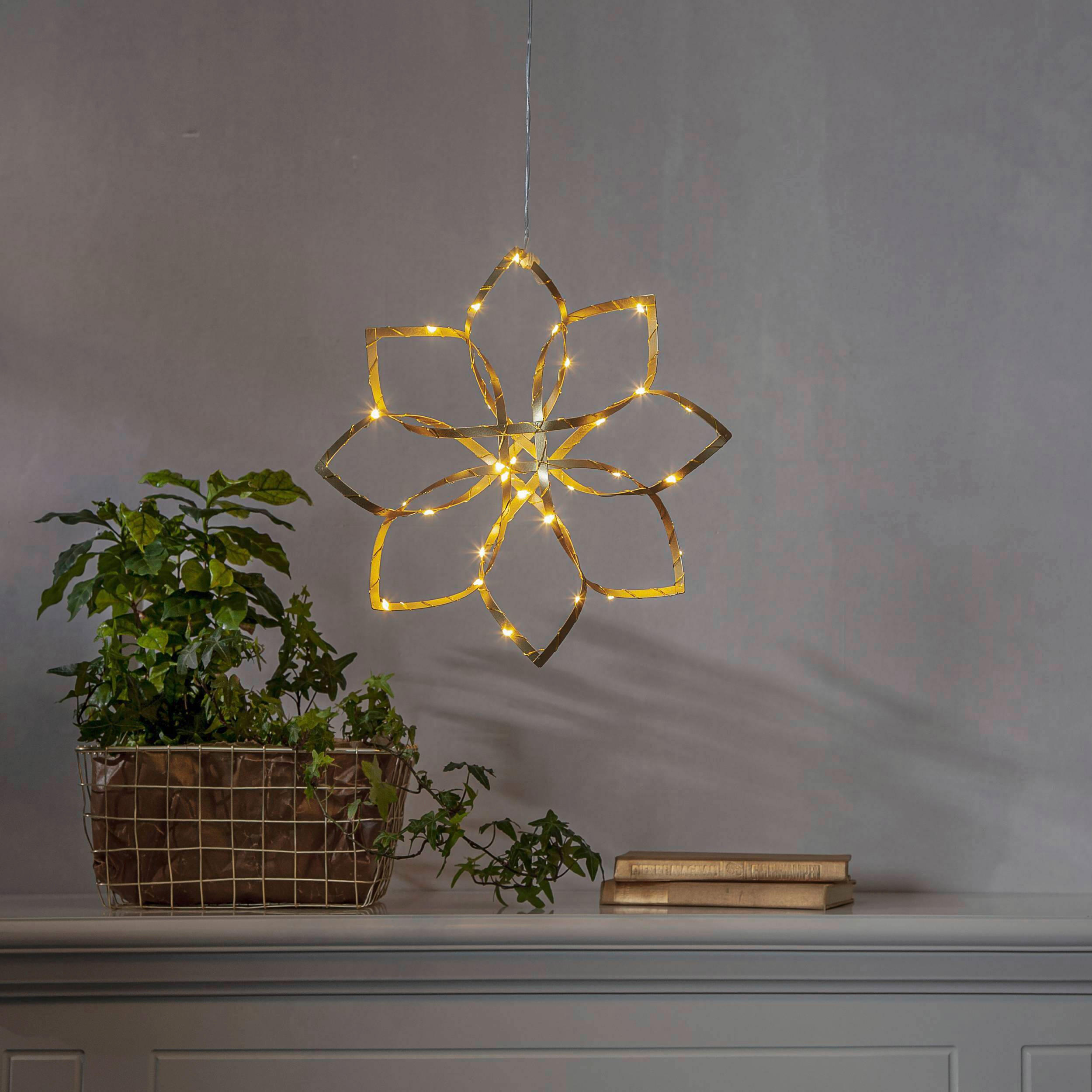 LED-DEKOLEUCHTE 30/4/30 cm   - Transparent/Goldfarben, Basics, Metall (30/4/30cm) - Eglo