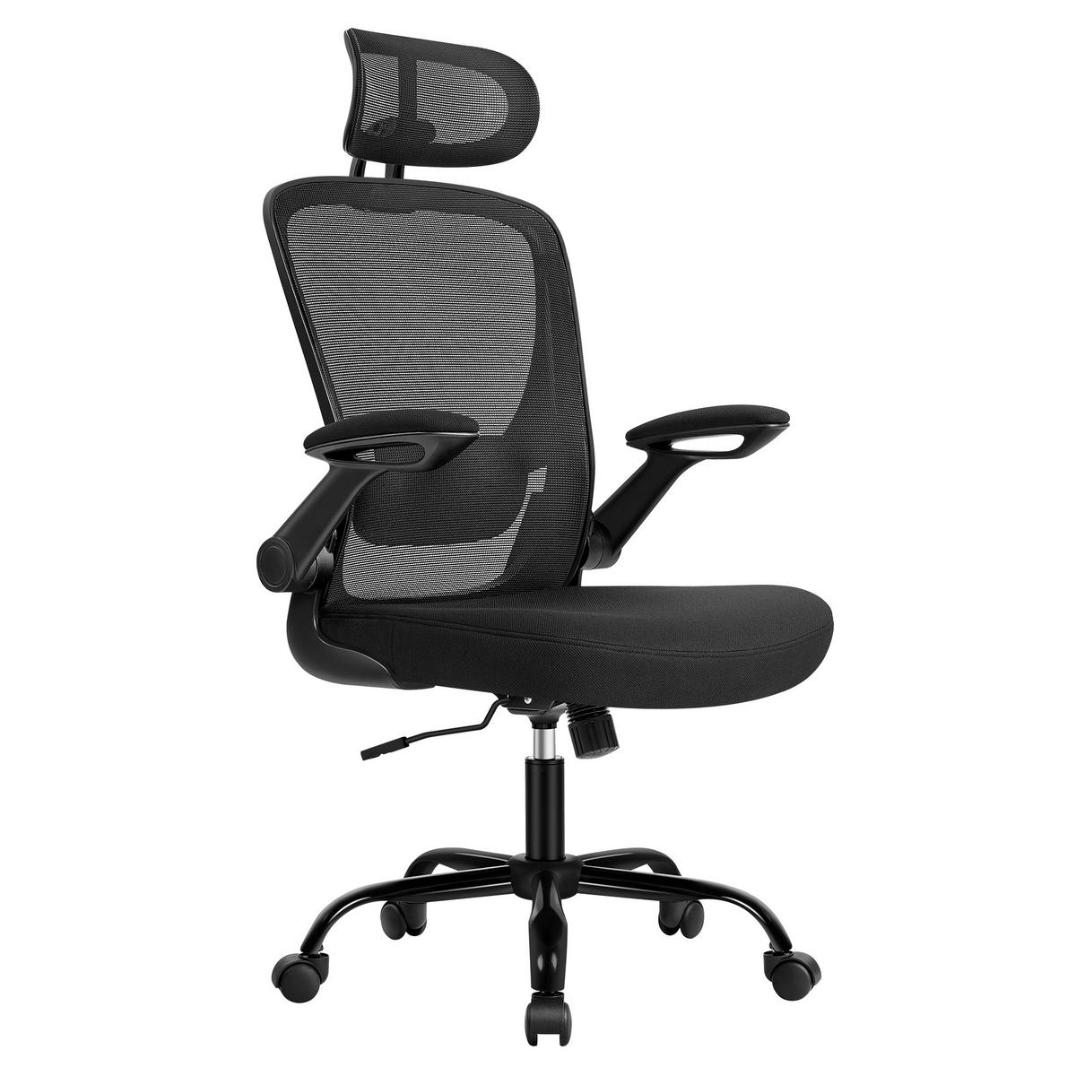 SCHREIBTISCHSTUHL - Hellrosa/Schwarz, Basics, Kunststoff/Textil (64/115-130/64cm) - Boxxx