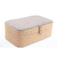 ŠPERKOVNICA - hnedá/sivá, Basics, kompozitné drevo/textil (23/8/14cm)