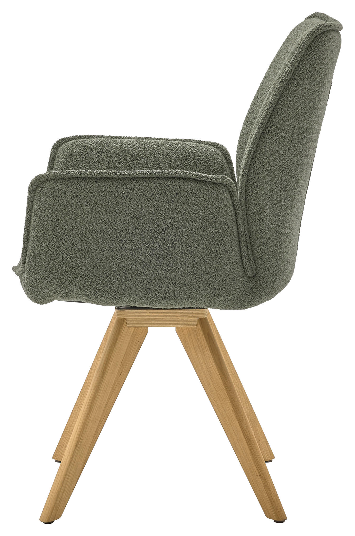 ARMLEHNSTUHL  in Bouclé  - Wildeiche/Eichefarben, Design, Holz/Textil (63/91/65cm) - Musterring