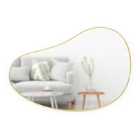 NÁSTĚNNÉ ZRCADLO 92/61/3 cm  - barvy zlata, Basics, kov/sklo (92/61/3cm) - Umbra