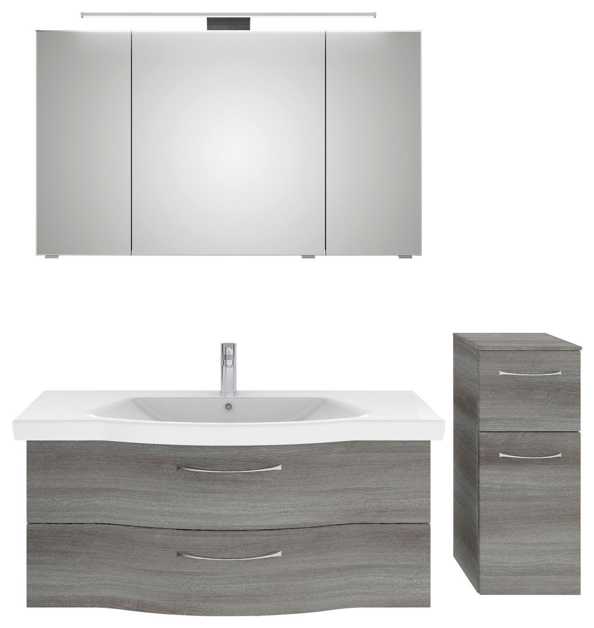 BADEZIMMER 4-teilig  in 152 cm  - Chromfarben/Graphitfarben, KONVENTIONELL, Glas/Keramik (152cm) - Pelipal