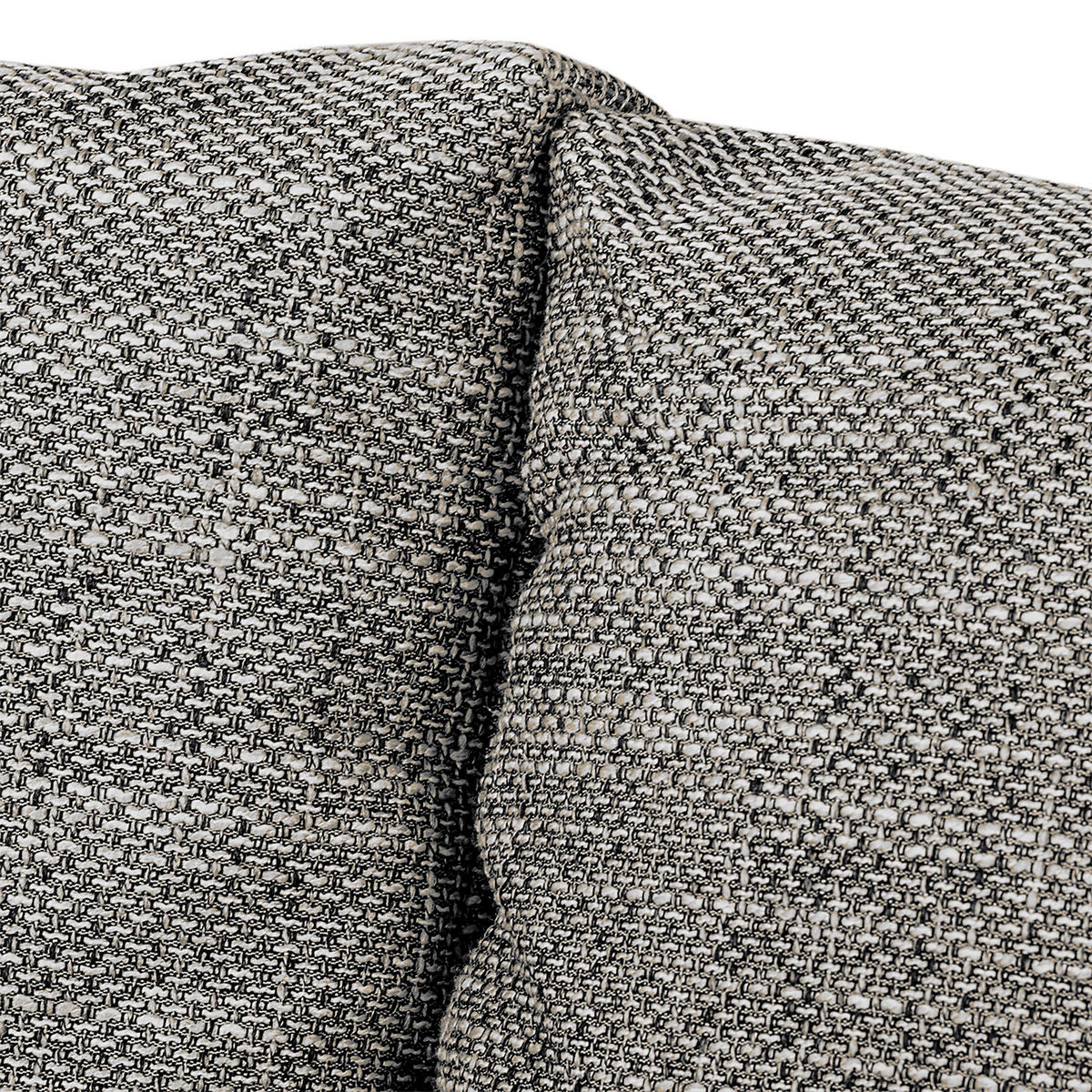 ECKSOFA Grau, Schwarz Textilgeflecht  - Chromfarben/Schwarz, Design, Textil (266/175cm) - Livetastic