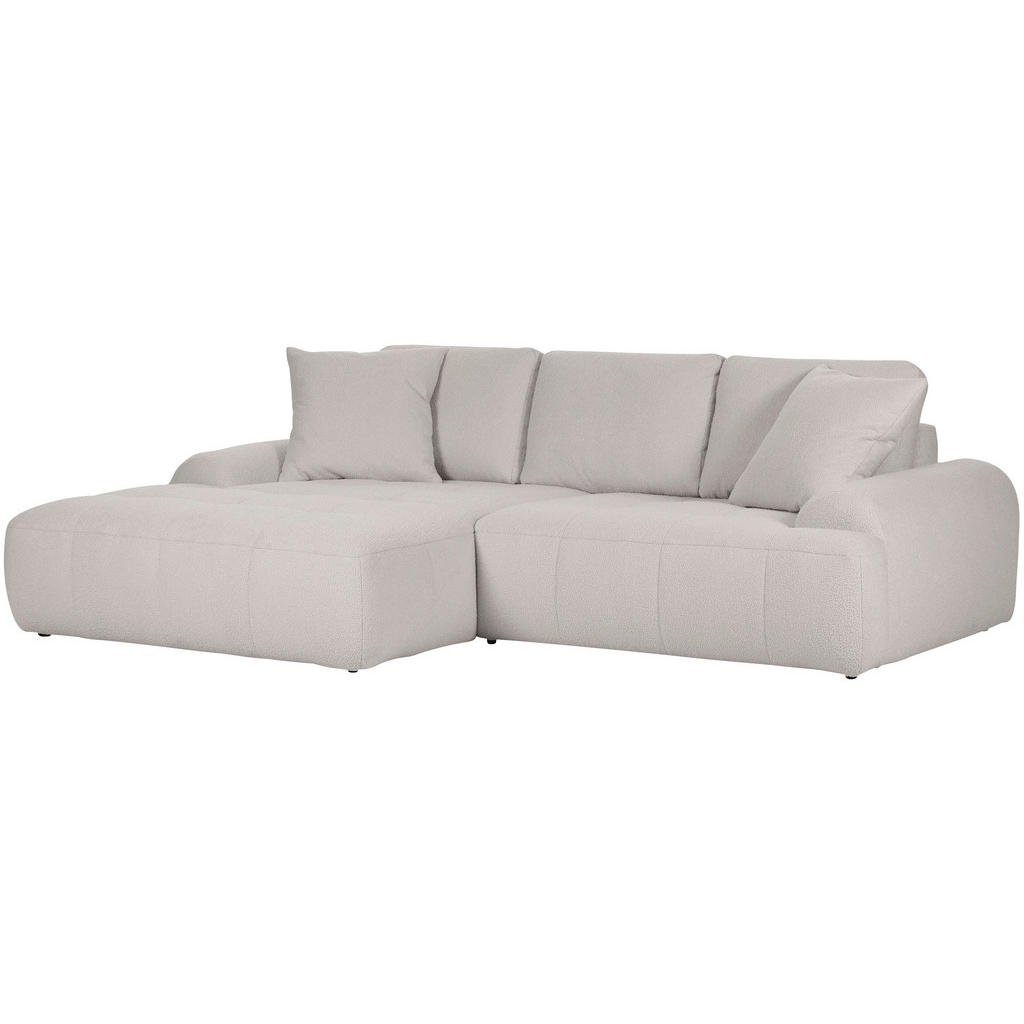 Thumbnail - Carryhome Ecksofa, Schlamm, Textil, 2-3-Sitzer, Füllung: Polyetherschaumkern, Ottomane links, L-Form, 286x195 cm, Stoffa...