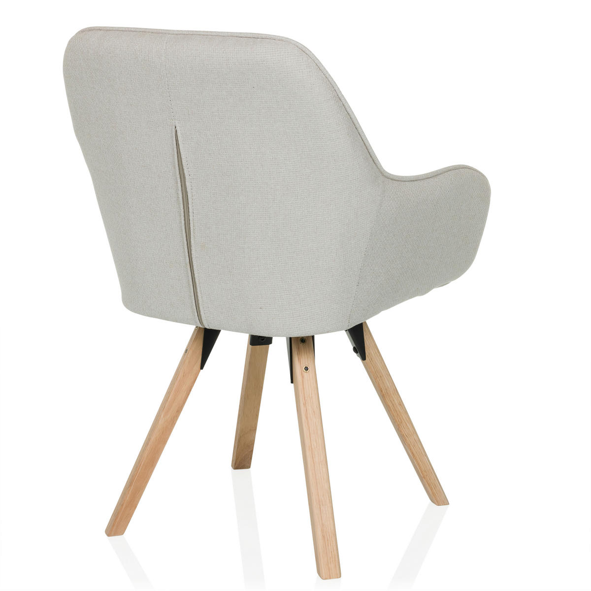 ARMLEHNSTUHL   Flachgewebe  Creme  - Buchefarben/Creme, MODERN, Holz/Textil (56/84/62cm) - MID.YOU