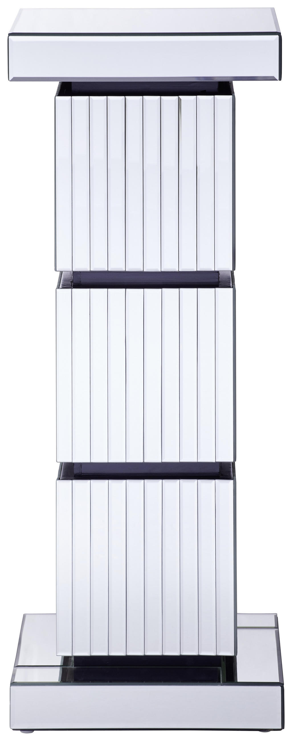 DEKORAČNÍ SLOUPEK - barvy stříbra, Design, kompozitní dřevo/sklo (30,5/79/30,5cm) - Xora