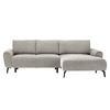 ECKSOFA in Webstoff Kaschmir  - Kaschmir/Schwarz, Design, Textil/Metall (272/170cm) - Welnova