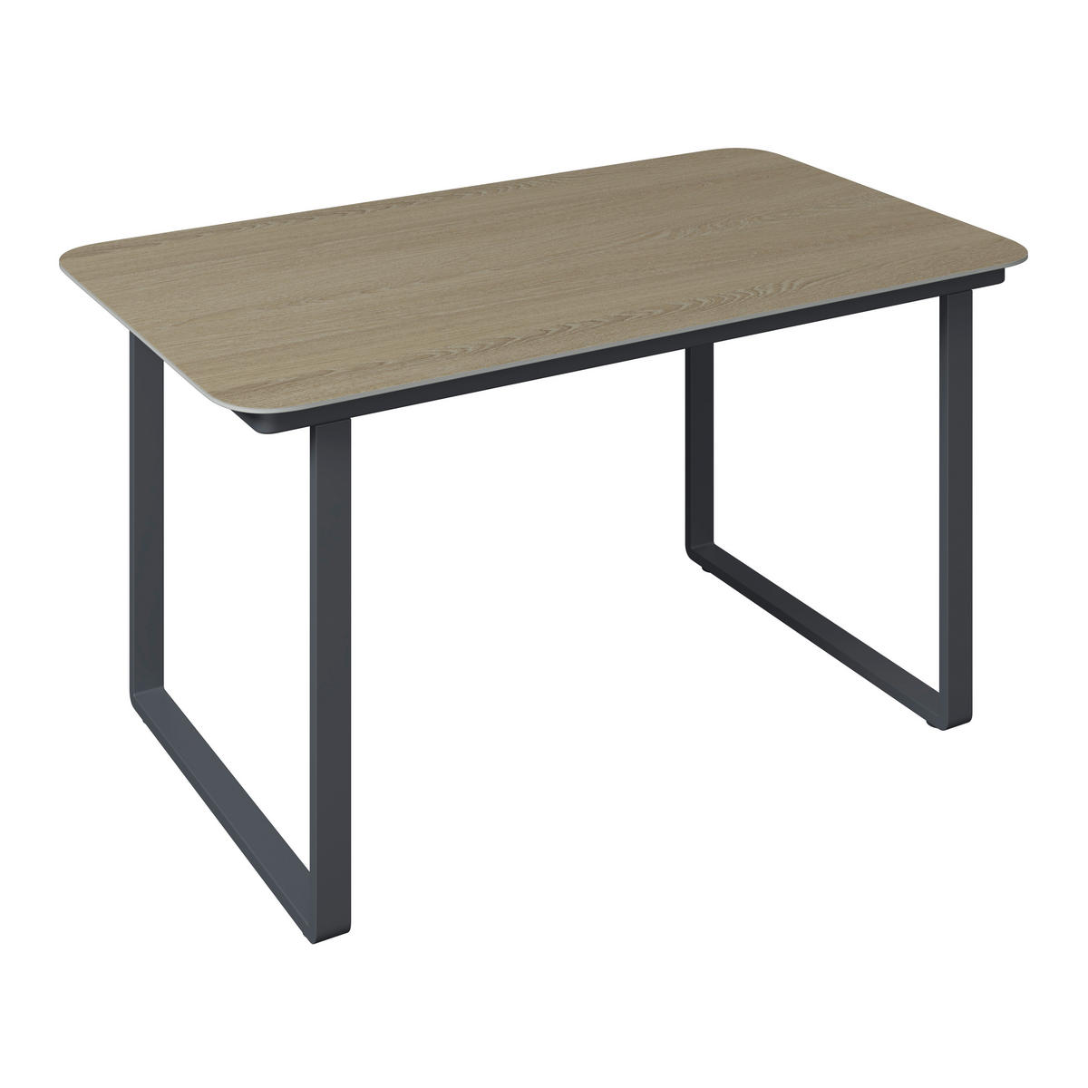 GARTENTISCH 135/74/80 cm Metall, Kunststoff Anthrazit, Naturfarben rechteckig  - Anthrazit/Naturfarben, MODERN, Kunststoff/Metall (135/74/80cm) - Ambia Garden