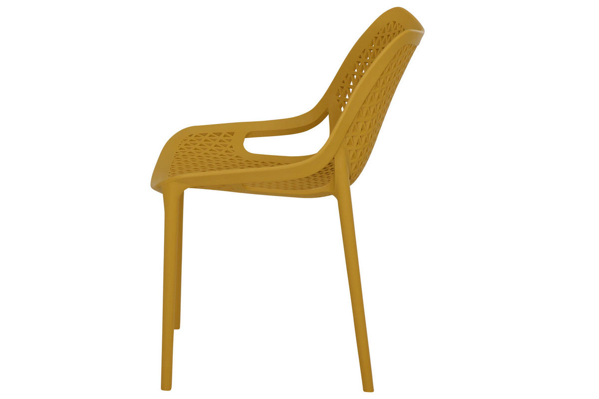 GARTENGARNITUR 3-teilig  - Anthrazit/Senfgelb, Basics, Holzwerkstoff/Kunststoff (80/81/80cm) - Siena Garden