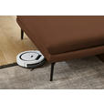 ECKSOFA Beldomo Premium in Echtleder Hellbraun  180/310 cm  - Hellbraun/Schwarz, Design, Leder/Metall (180/310cm) - Dieter Knoll